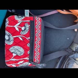Fannie pack small shoulder bag red, black , white